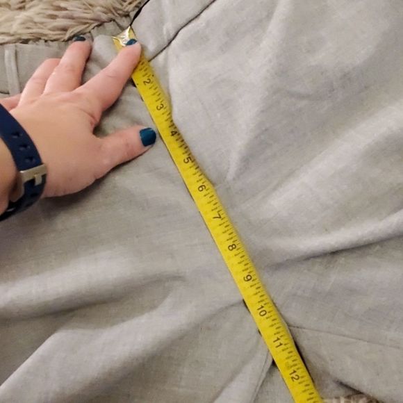 Super chic gray Zara ankle pants with white stripe - Picture 7 of 8